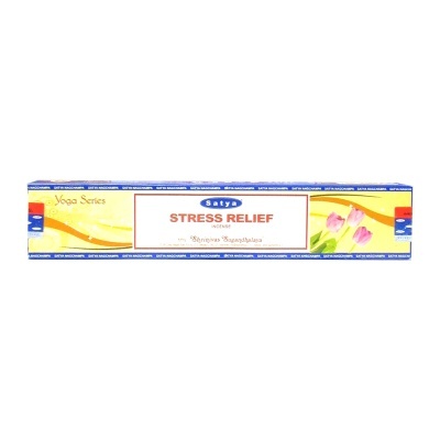 Caixa de incenso Satya Stress Relief com flores cor-de-rosa