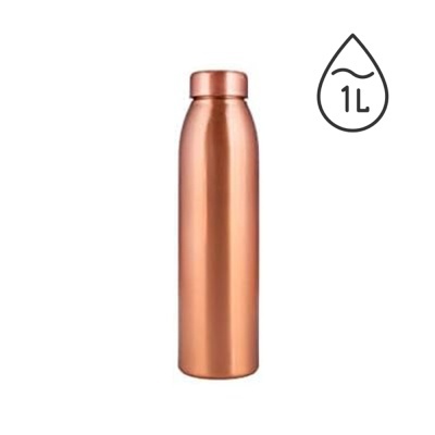 Garrafa metálica cobre com símbolo 1L