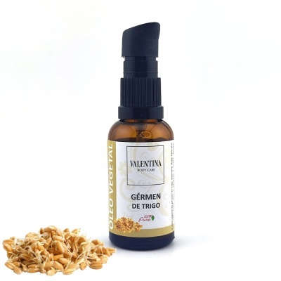 Frasco de sérum Valentina Body Care Germen de Trigo com grãos de trigo