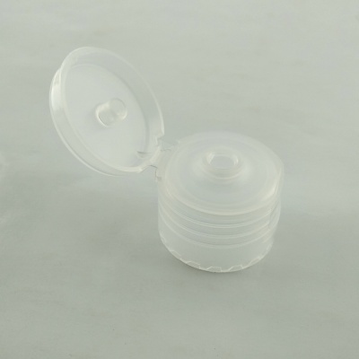 Tampa plástica transparente para garrafa aberta