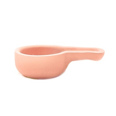 Caçarola pequena em cerâmica cor terracota com pega longa