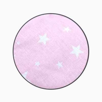 Tecido rosa com estrelas brancas