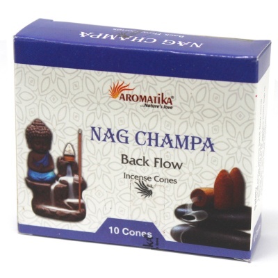 Caixa de incenso Aromatika Nag Champa Back Flow com 10 cones