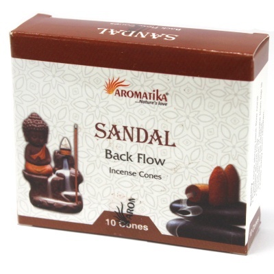 Caixa de cones de incenso Aromatika Sandal Back Flow