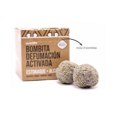 Caixa de bombitas defumadoras activadas com duas bombitas cinzentas ao lado