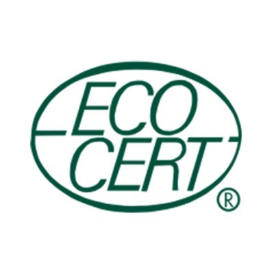 Logótipo ECOCERT verde dentro de elipse