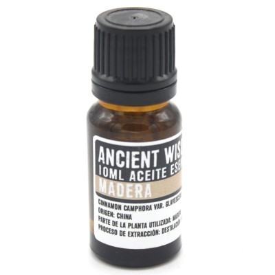 Frasco âmbar de óleo essencial Ancient Wisdom Madera 10ml com tampa preta