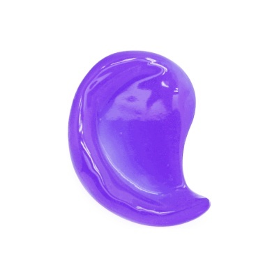 Gel roxo translúcido com superfície brilhante sobre fundo branco
