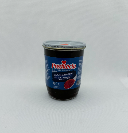 Frasco de vidro azul de geleia Predilecta