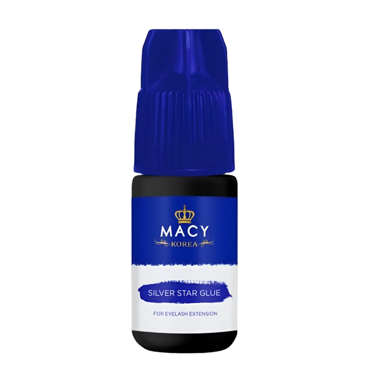 Frasco de cola para extensão de pestanas MACY KOREA com tampa azul