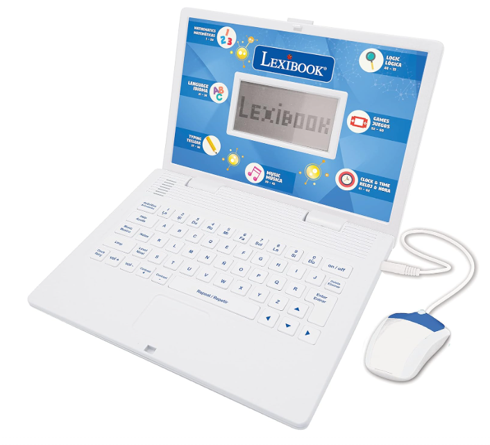 Computador infantil educativo branco da marca Lexibook com rato e teclado integrado