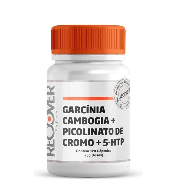 Frasco de suplemento com tampa laranja e rótulo branco com texto