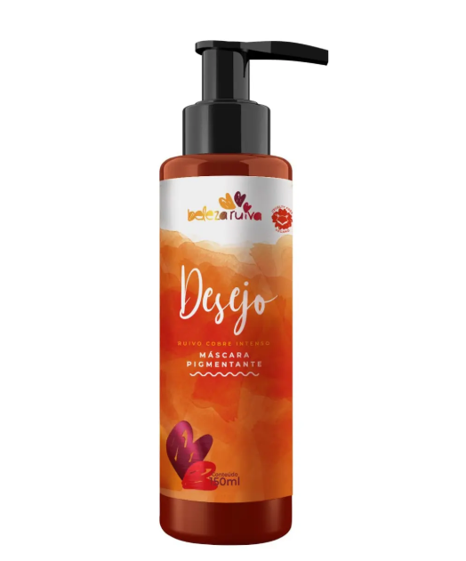 Frasco de máscara pigmentante Desejo ruivo cobre intenso 250ml