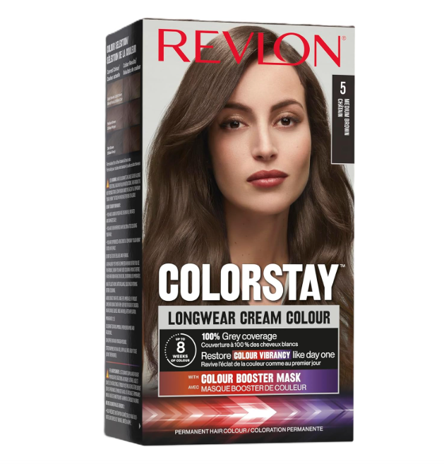 Embalagem de tinta para cabelo Castanho Escuro REVLON Colorstay