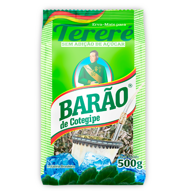 Pacote verde de erva-mate para Tereré BARÃO de Cotegipe 500g