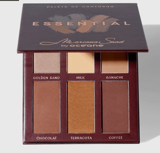 Paleta de contorno Essential de Mariana Saad por OCE'ONE com seis cores