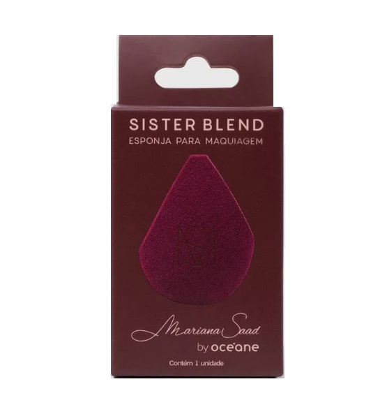 Embalagem vinho com esponja de maquilhagem vinho em formato gota