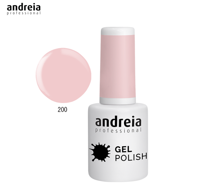 Frasco de verniz gel para unhas andreia professional cor 200 rosa claro