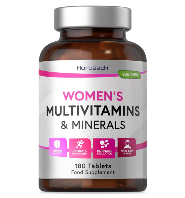 Frasco de Multivitaminas e Minerais para Mulheres