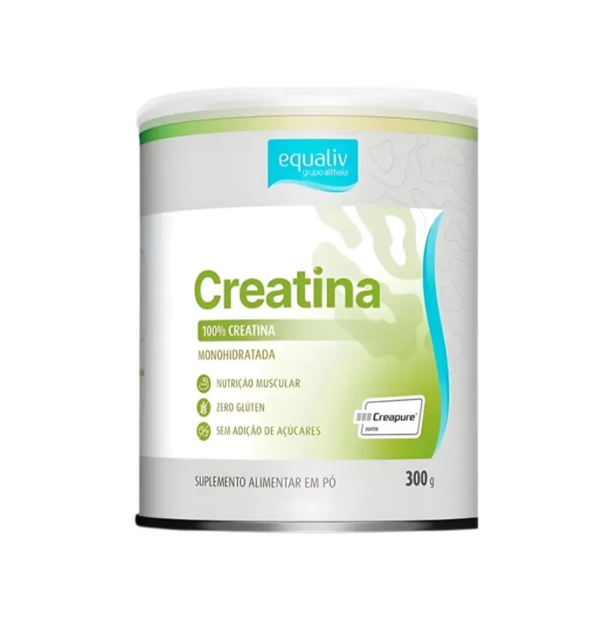 Embalagem de suplemento em pó Creatina 300g Equaliv