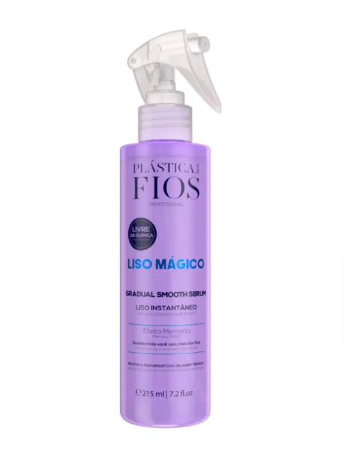 frasco spray lilás sérum alisador gradual Plástica dos Fios