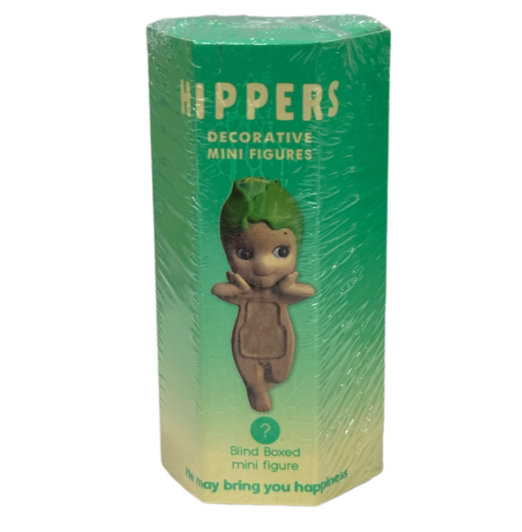 Caixa de figura decorativa miniatura Hippeps em verde e bege