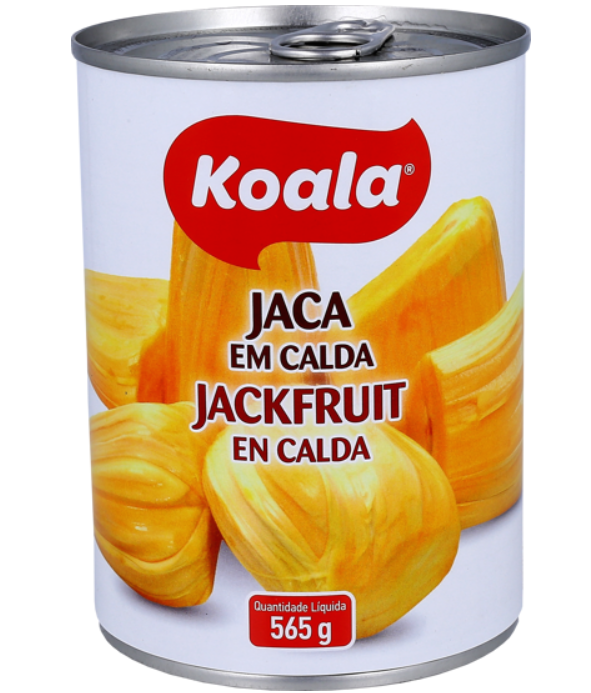 Lata de jaca em calda da marca Koala com 565g