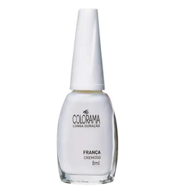 Esmalte de unhas Colorama branco cremosa 8ml FRANÇA
