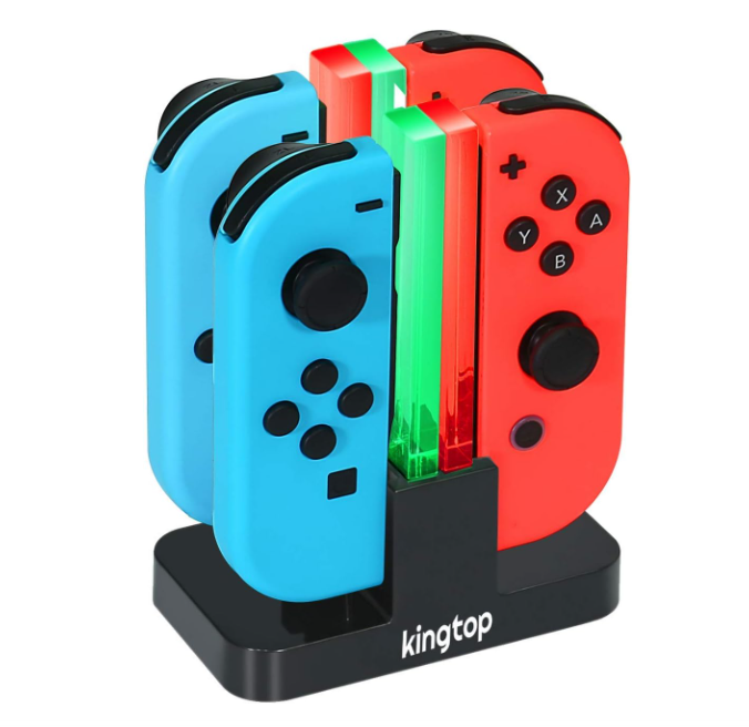 Suporte de carregamento para quatro comandos de jogos coloridos