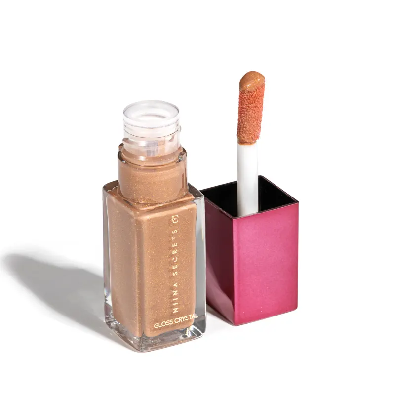 Base de maquilhagem líquida com aplicador de esponja e tampa rosa