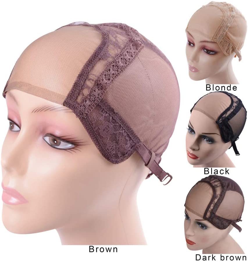 Toucas para peruca em Blonde, Black e Dark brown com malha fina e renda