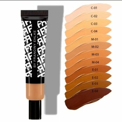 Tubo de base líquida BY FRANONY ELKEE com amostras de 12 tons diferentes