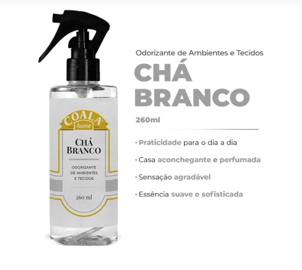 Frasco spray odorante Chá Branco da marca COALA Home