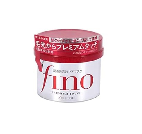 Embalagem branca e vermelha de produto cosmético fino Premium Touch da Shiseido