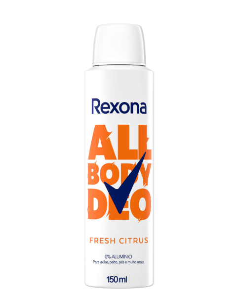 Desodorizante Rexona All Body Deo Fresh Citrus 150 ml branco e laranja