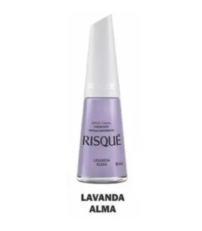 Frasco de verniz de unhas RISQUÉ cor Lavanda Alma