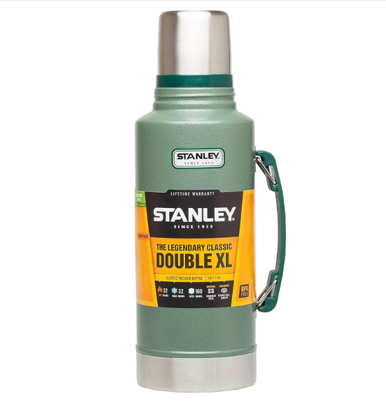 Garrafa térmica Stanley The Legendary Classic Double XL verde com aro inox e pega lateral