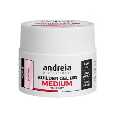 Gel construtor Andreia Builder Gel medium em embalagem branca
