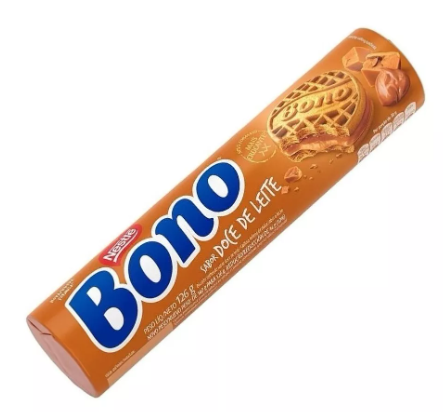 Pacote de bolachas Bono sabor doce de leite