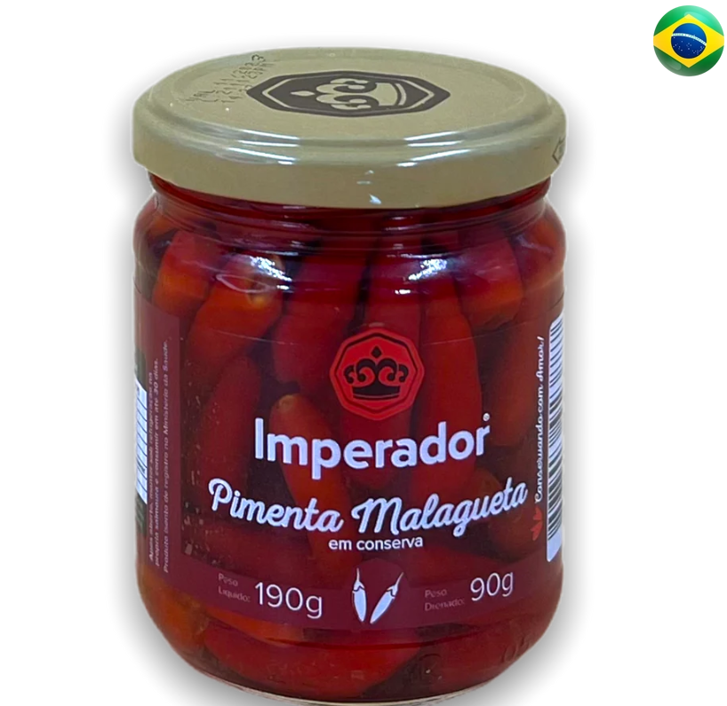 Frasco de pimenta malagueta em conserva da marca Imperador
