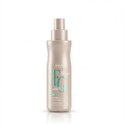 Frasco bege de sérum capilar Vfera Cosmetics FPS