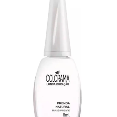 Frasco de verniz transparente COLORAMA com tampa branca