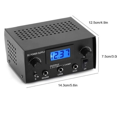 Tattoo&#x20;Fonte&#x20;de&#x20;Alimenta&#x00E7;&#x00E3;o&#x20;para&#x20;Tatuagem&#x20;com&#x20;Ecr&#x00E3;&#x20;LCD&#x20;UE