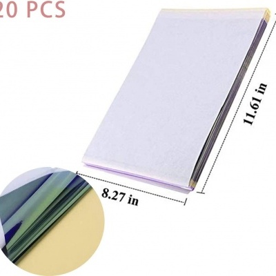 Pacote de 20 folhas de papel adesivo colorido metálico