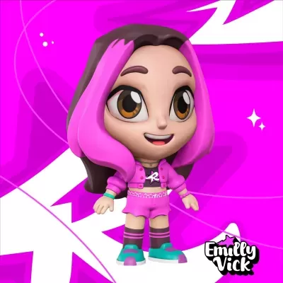 Boneca&#x20;Emilly&#x20;Vick&#x20;Youtuber&#x20;Infantil&#x20;Articulada&#x20;&#x2013;&#x20;Dos&#x20;Rosa&#x20;15cm