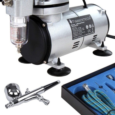 Kit&#x20;de&#x20;Aer&#x00F3;grafo&#x20;A&#x00E7;&#x00E3;o&#x20;Dupla&#x20;com&#x20;Compressor&#x20;de&#x20;Ar