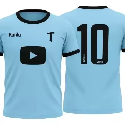 T-shirts&#x20;Tropa&#x20;Do&#x20;Taspio&#x20;Youtuber&#x20;Gamer&#x20;Camisa&#x20;10&#x20;Azul