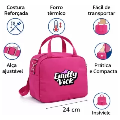 Lancheira&#x20;T&#x00E9;rmica&#x20;Escolar&#x20;Menina&#x20;Emilly&#x20;Vick&#x20;Youtuber