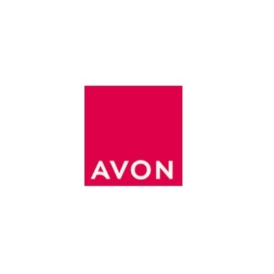 Logótipo AVON em fundo vermelho