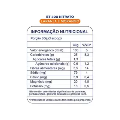 BT&#x20;400&#x20;Nitrato&#x20;sabor&#x20;Laranja&#x20;com&#x20;Morango&#x20;450g